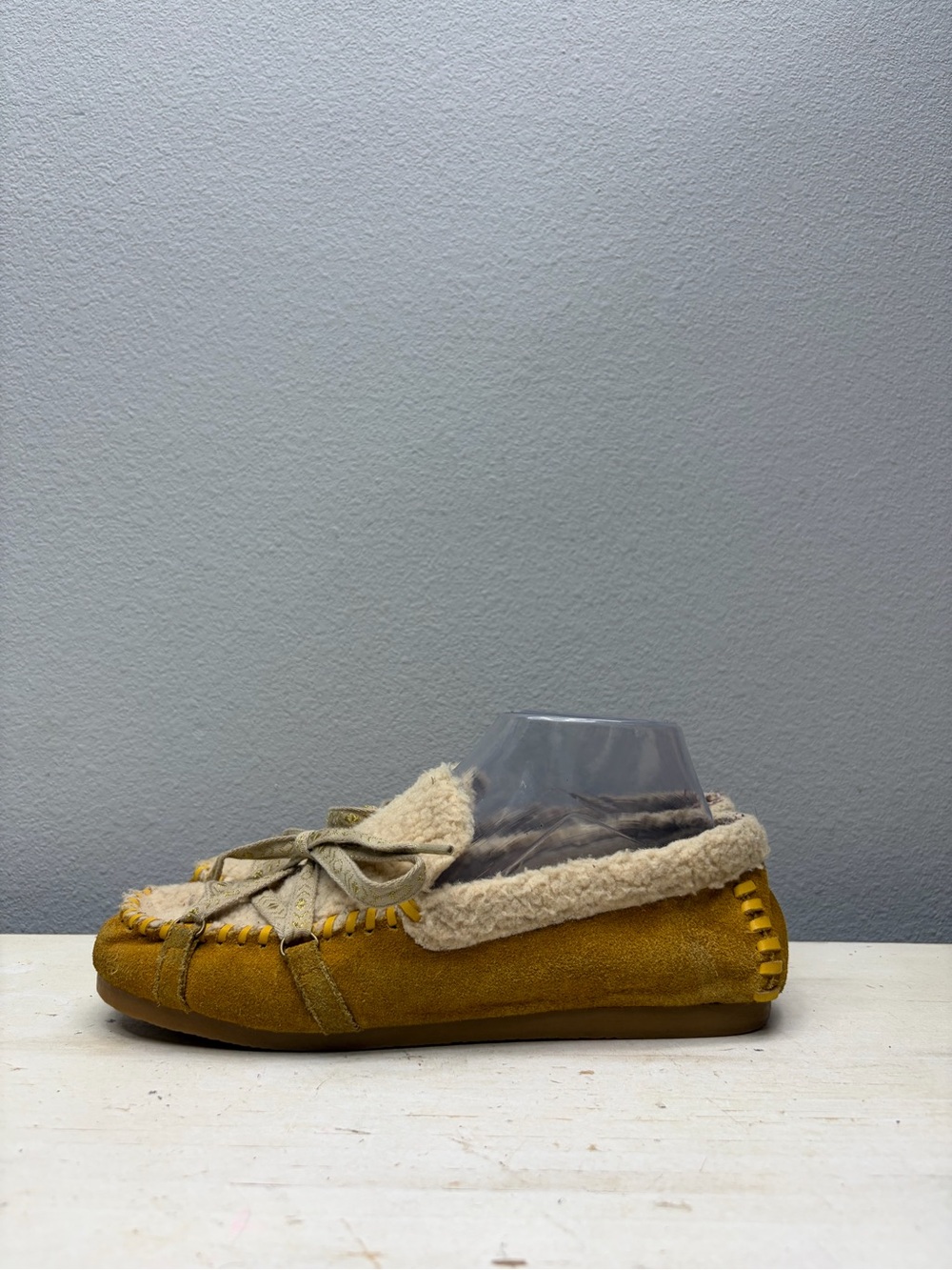 House of Harlow 1960 Mustard Suede Moccasins Size 8.5
